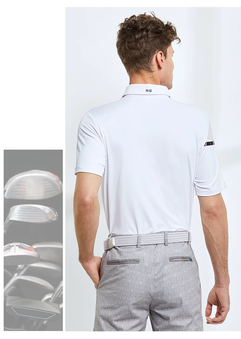 2023 Golf Short-sleeved Men's T-shirt Polo Shirt Stretch Breathable Slim Casual Men's Outdoor Sportswear Quick-drying Men's Top