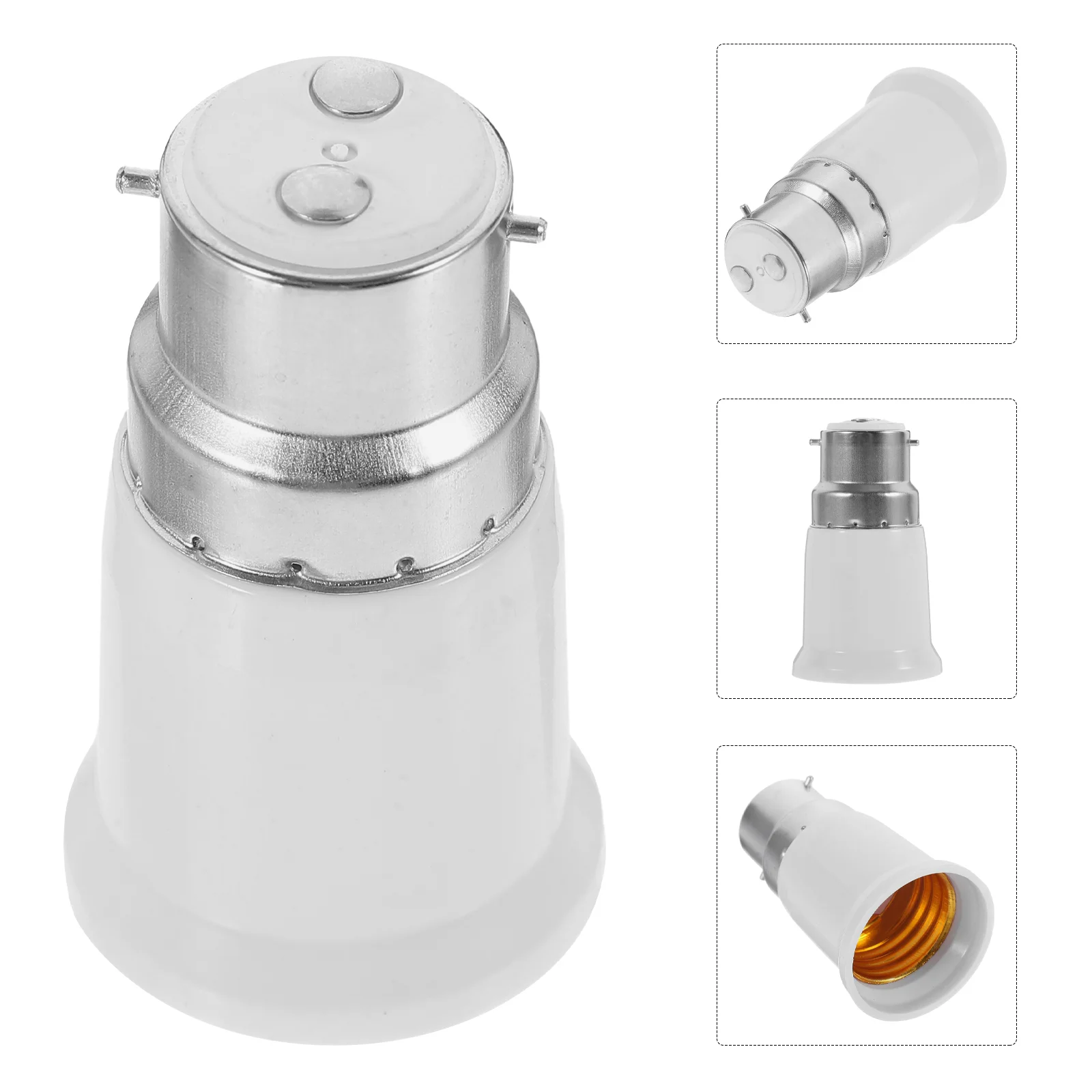 

6Pcs Bulb Adapter Converters Chandelier Lamp Base Converter B22 to E27 Light Socket Adapters