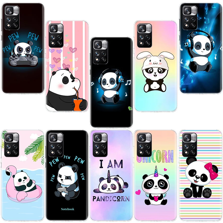 

Panda Anime Cute Cover Phone Case For Xiaomi Poco X4 GT X3 NFC X5 Pro 5G M5 M5S M4 M3 Note 10 Lite Mi A1 A2 A3 F3 F2 F1 Cover Co