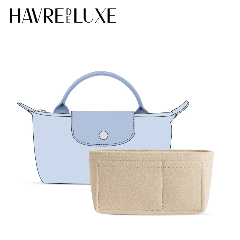 HAVREDELUXE Bag Organizer For Longchamp Mini Bag Storage Bag The Liner Bag Felt Purse Insert Handbag Liner Bag HAVREDELUXE Bag Organizer For Longchamp Mini Bag Storage Bag The Liner Bag Felt Purse Insert Handbag Liner Bag