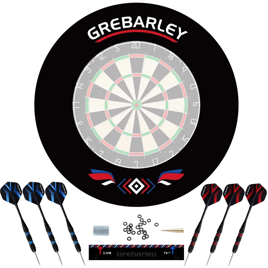 

Dartboard Protection Dart Surround Dart Wall Protection Dart Ring Protection Dart Catch Ring EVA Including 6 Steel Darts