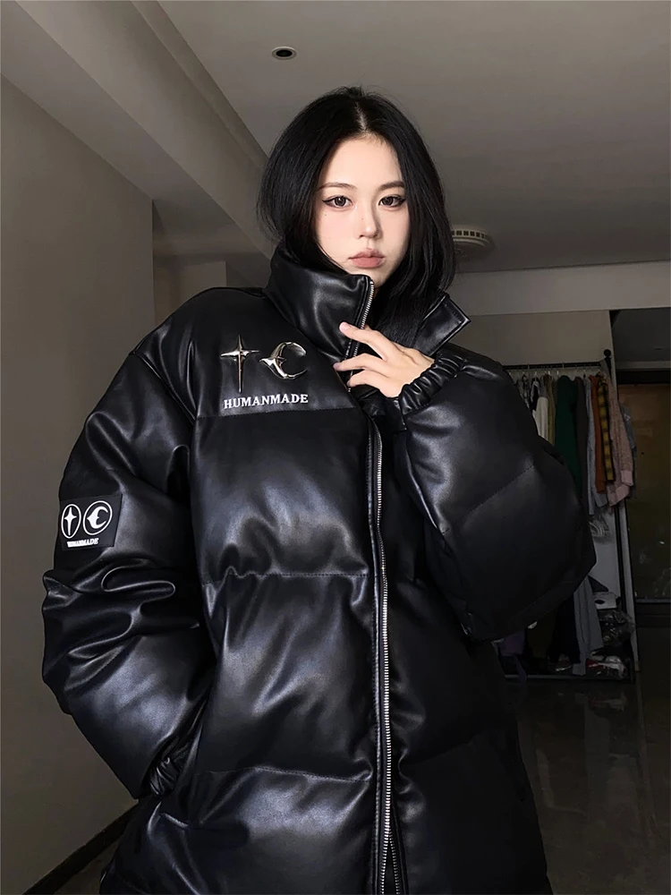 Рисунок 5 - Женский кожаный пуховик в стиле оверсайз