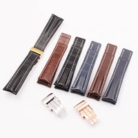 watch accessories leather watch strap applicable for breitling montblanc timing series ab013012 strap 22 22m mens watch strap