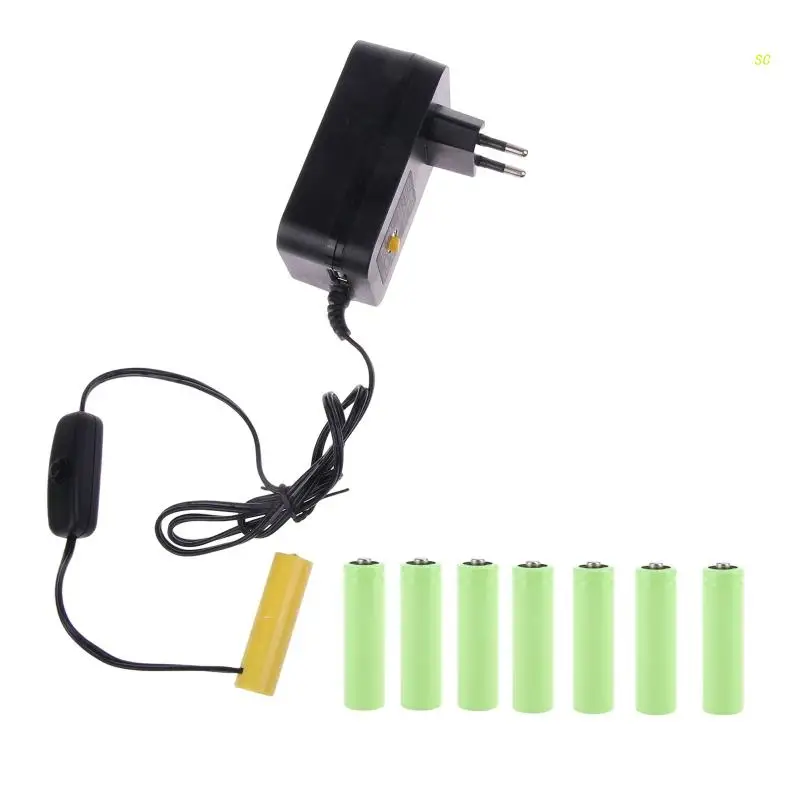 Универсальная подсветка AA с USB + адаптер питания 3 В-12 В для замены 2 АА на 8 АА для часов, термометра, камеры