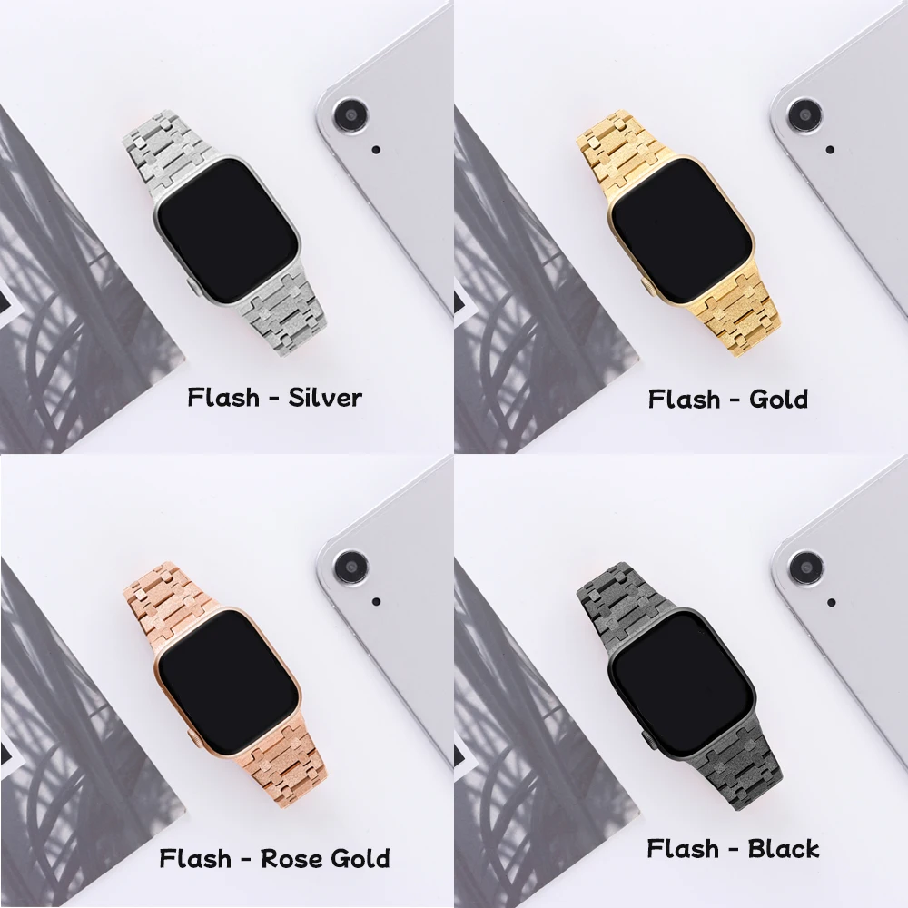 AP Stainless Steel strap For Apple Watch Ultra 8 7 6 se 5 4 3 band Metal correa Bracelet Wristband for 49mm 45mm 44/41mm 40 38MM