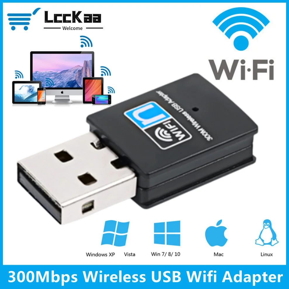 USB Wi-Fi адаптер LccKaa 300 Мбит/с 2 4 ГГц 802.11n |