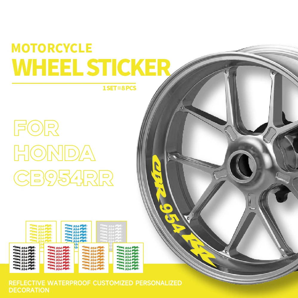 

Motorcycle wheel stickers decorative decals reflective waterproof trend frame decals for HONDA CBR954RR cbr 954rr