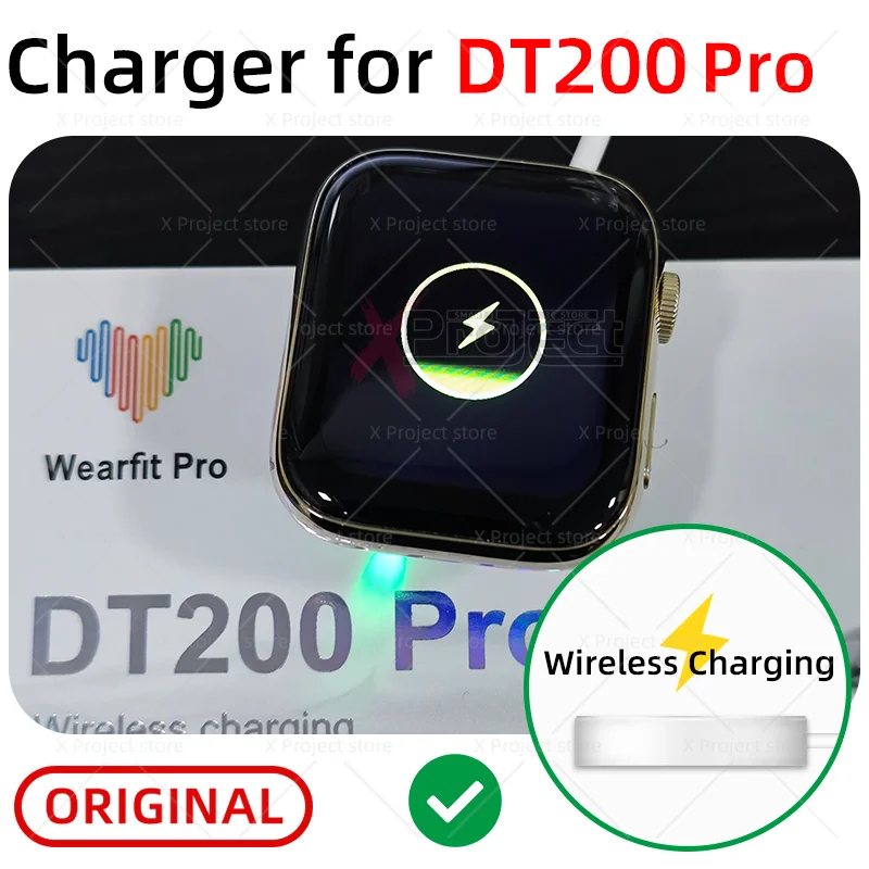 

Беспроводное зарядное устройство DT200 PRO для умных часов, зарядка для смарт-часов dt200pro, USB кабель питания, Магнитная Зарядка, серия 7, оригинал