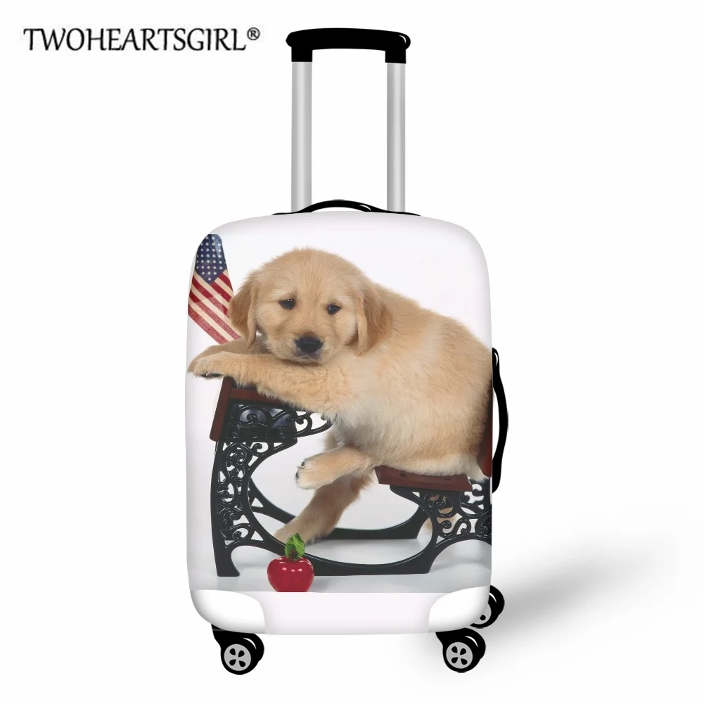 

Twoheartsgirl Dog Print 32inch Trunk Cover Elastic Cases Travel Suitcase Protector Cover Stretch Dustproof Covers Personalized