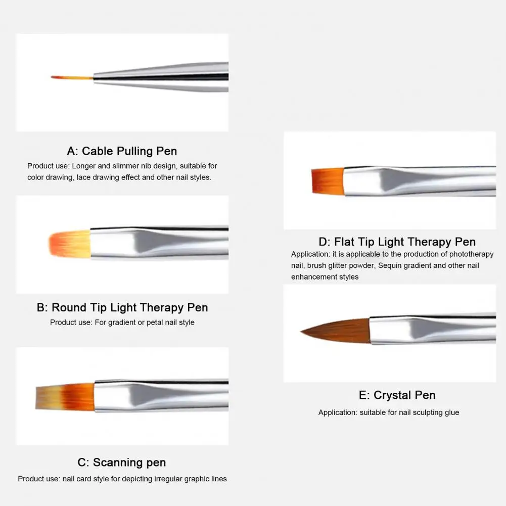 Ручка для ногтей изящная красивая широкая дизайна лайнер красоты инструменты