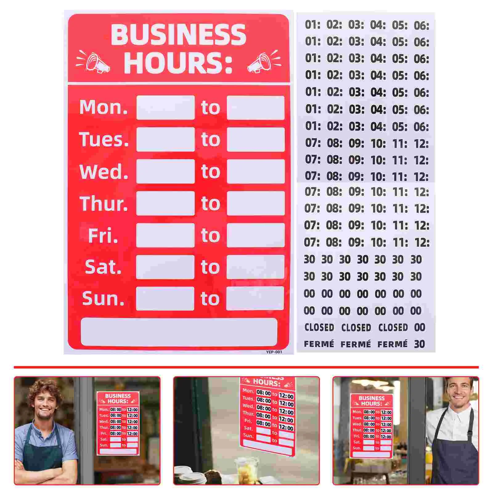 

Sign Hours Business Signs Opening Open Hour Door Stickers Office Store Restaurants Signboard Businesses Outdoor Closed Bank