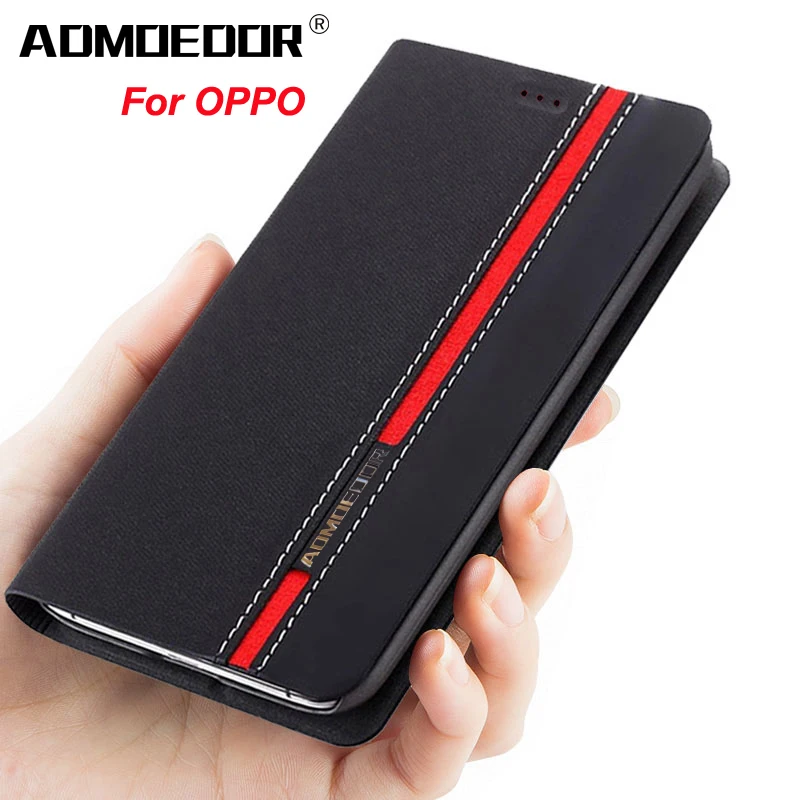 Oppo A96 A77 A76 A75 A95  A74 A94 A73 A57 A72 A54 A53 A52 A16 A17 Case Leather Flip Cover for Oppo F19 F17 Pro F15 Phone Case