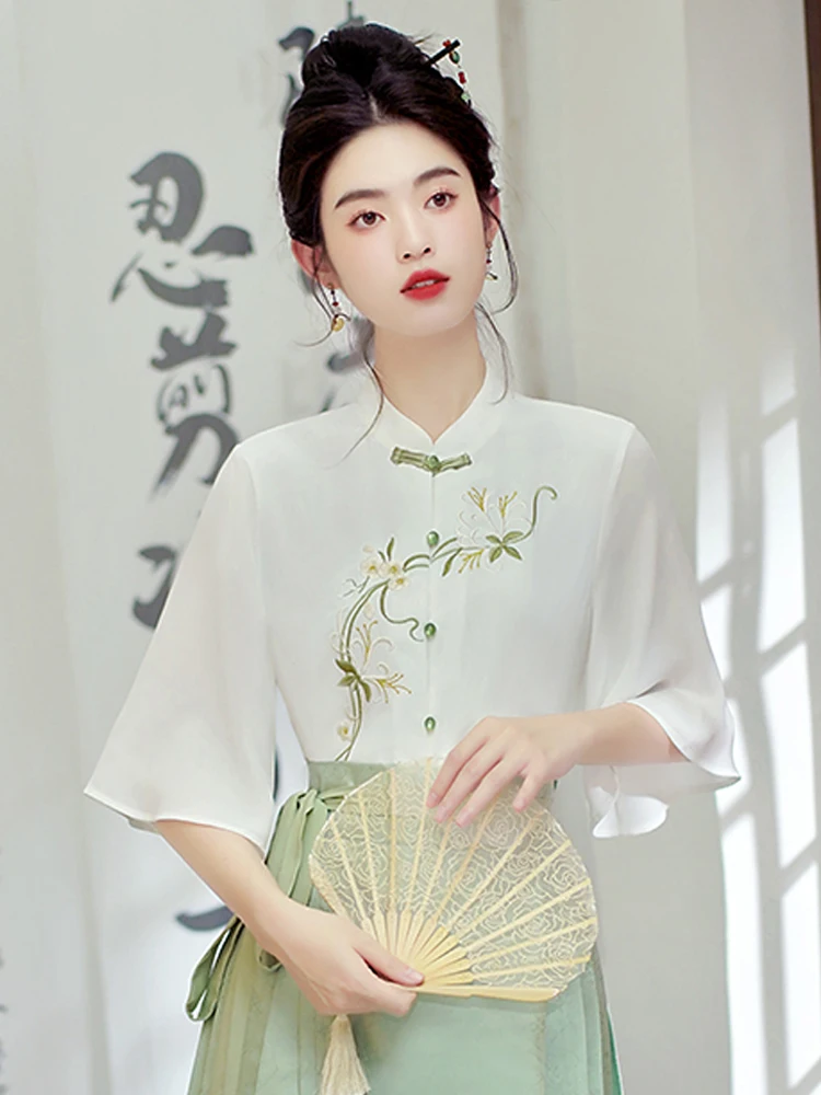 -Юбка для лица одинаковые топы Новое поступление 2024 новая китайская рубашка с