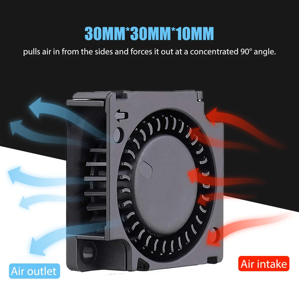 3010 Turbo Blower Бесщеточный вентилятор DC 24V 30x30x10mm Подшипник скольжения Мотор Бесшумный