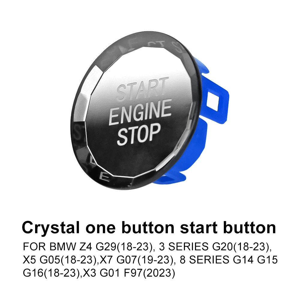 Для BMW Z4 G29 G20 X5 G05 X7 G07 G14 G15 G16 X3 G01 F97 Crystal Car Кнопка запуска двигателя Крышка зажигания Выключатель Стоп Аксессуары