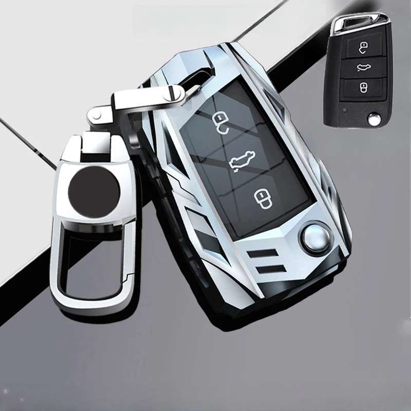 Автомобильный Умный брелок для ключей из цинкового сплава ТПУ чехол-держатель с