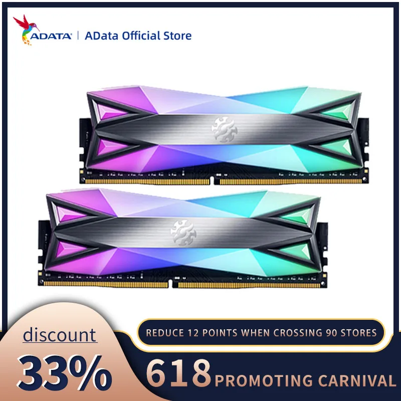 ADATA XPG D60G RGB d60 xpg PC Desktop Memory RAM Memoria Module 8GBx2PCS 16GBx2PCS  DDR4 PC4  3200Mhz 3600Mhz  DIMM for Computer