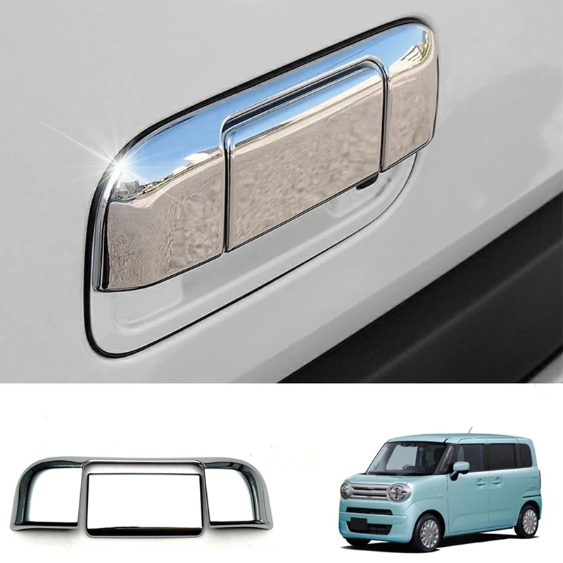 

Car Chrome ABS Rear Trunk Tailgate Door Grab Handle Bowl Decoration Cover Trim For Suzuki Smile 2022+