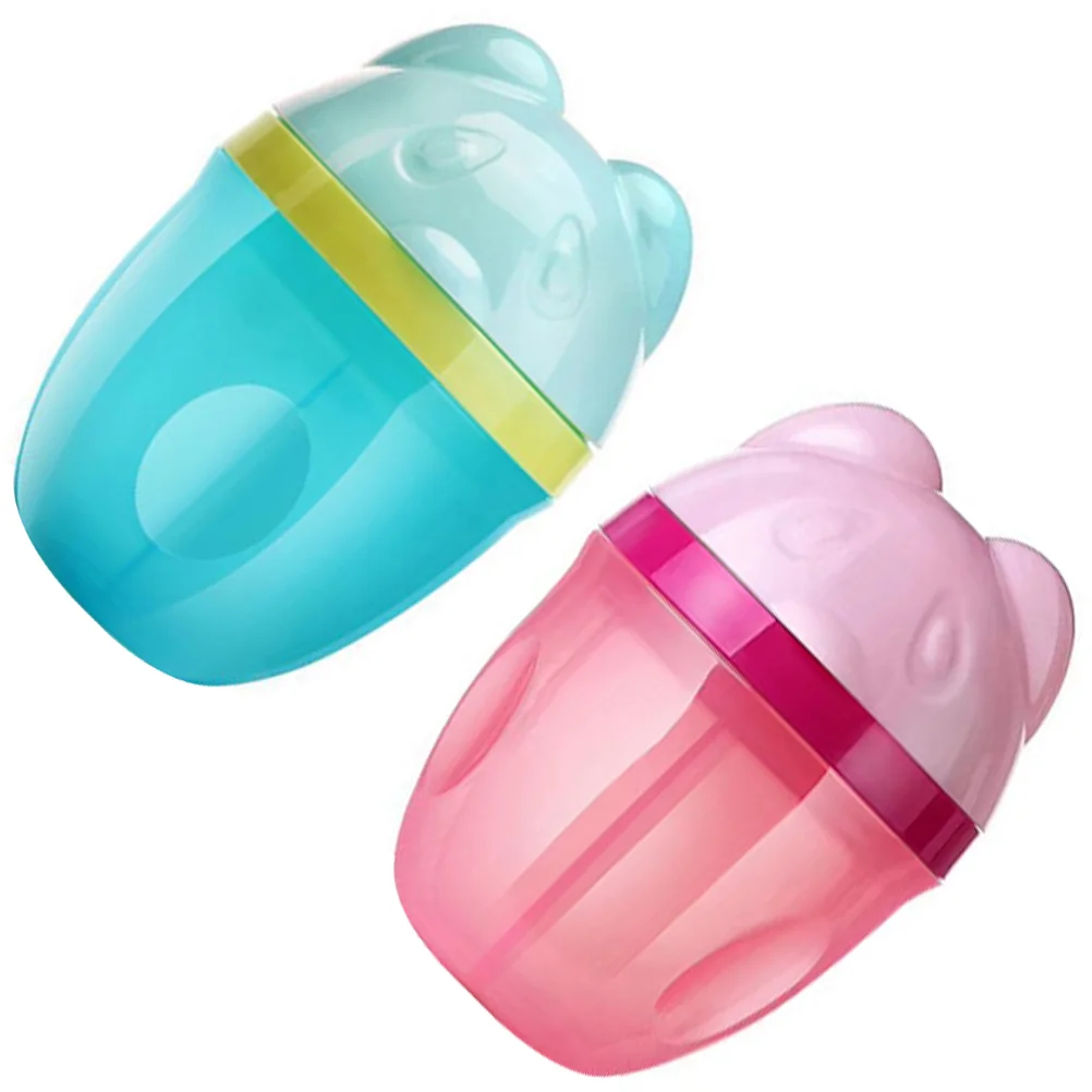 

2 Pcs Milk Powder Box Food Containers Dispenser Storage High Capacity Pp Travel