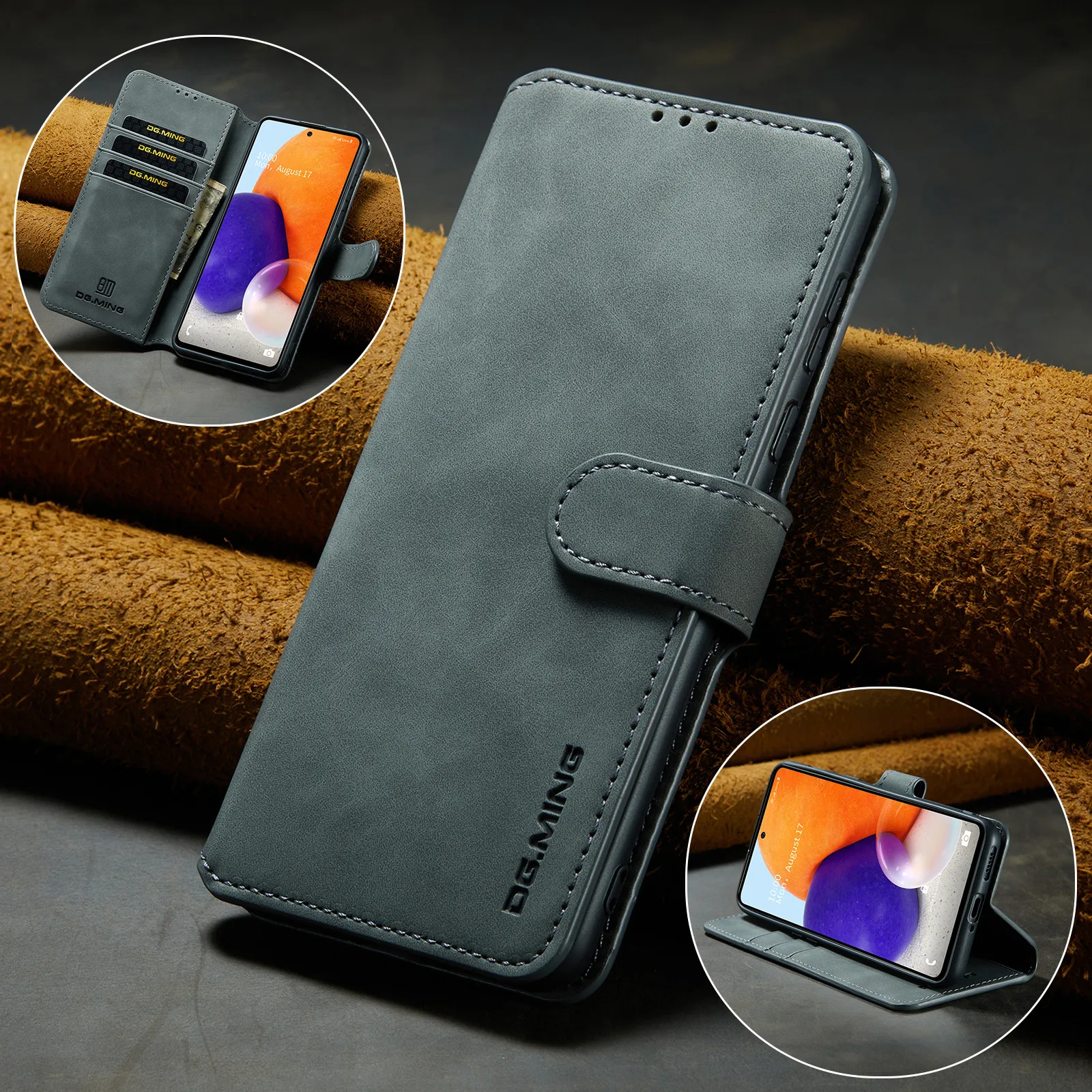 

Кожаный чехол с полной защитой от царапин для Samsung Galaxy A73 A53 A33 A13 5G A 73 33 53 противоударный чехол для телефона с держателем для карт