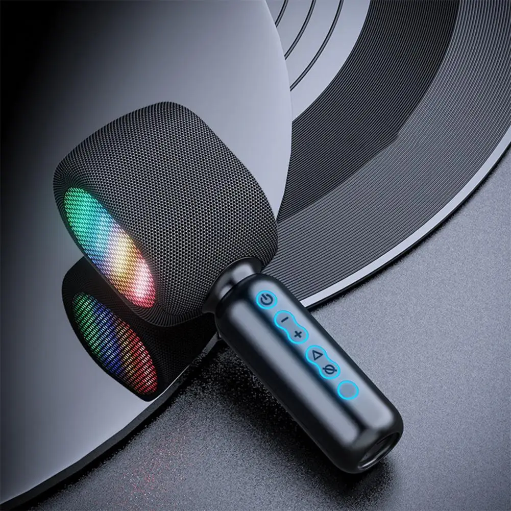 

Professional Reverberation Support TF Card Bluetooth-compatible Handheld Portable Speaker Home KTV Player for Singing
