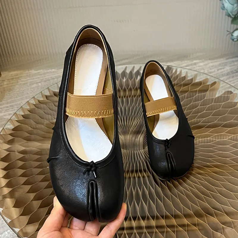 Супер удобные балетки Fairy Wind с неглубоким носком женские дышащие из овчины на