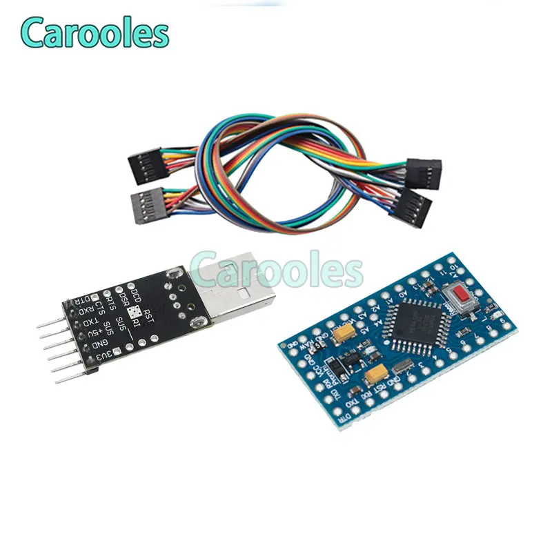 

1PCS 6pin CP2102 USB 2.0 to TTL UART Module + 1PCS Pro Mini Module Atmega328 5V 16M For Arduino Compatible With Nano