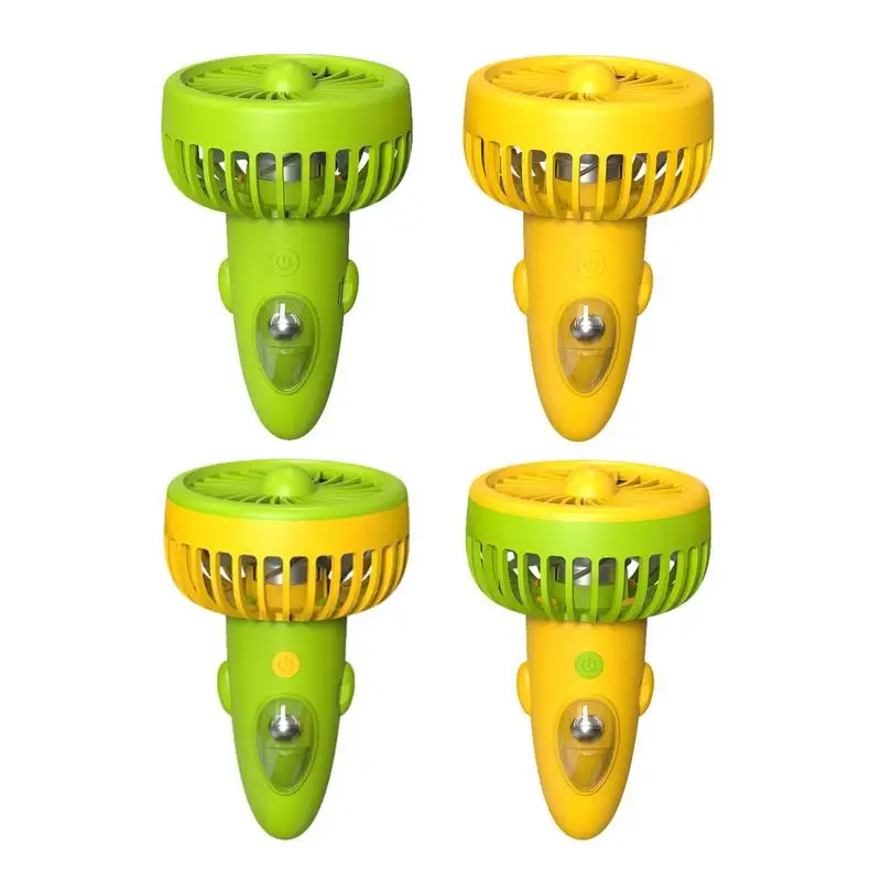 

Mini Portable Hand Fan Rechargeable Quiet Fan 3 Speeds Hands-free USB Rechargeable Cartoon Pilot Design Small Fan For Outdoor