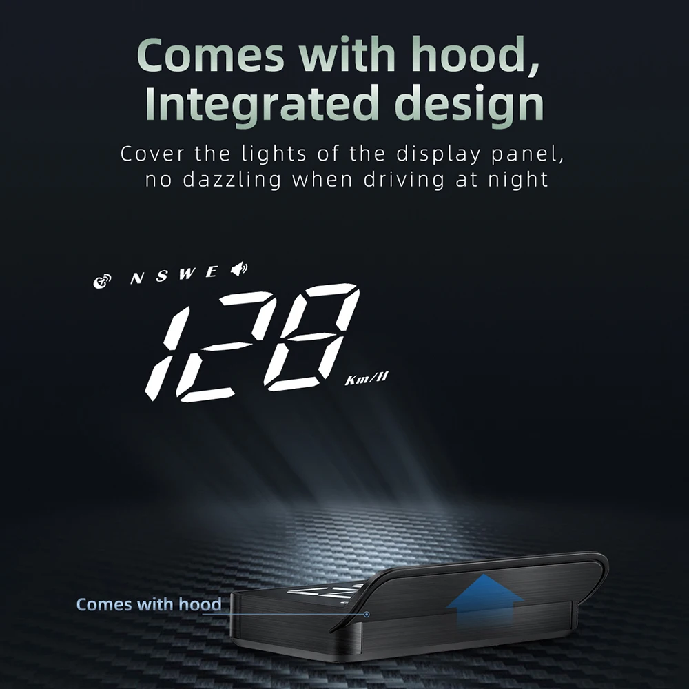 Автомобильный дисплей на лобовом стекле M1 HD GPS HUD с расходом топлива компьютер для