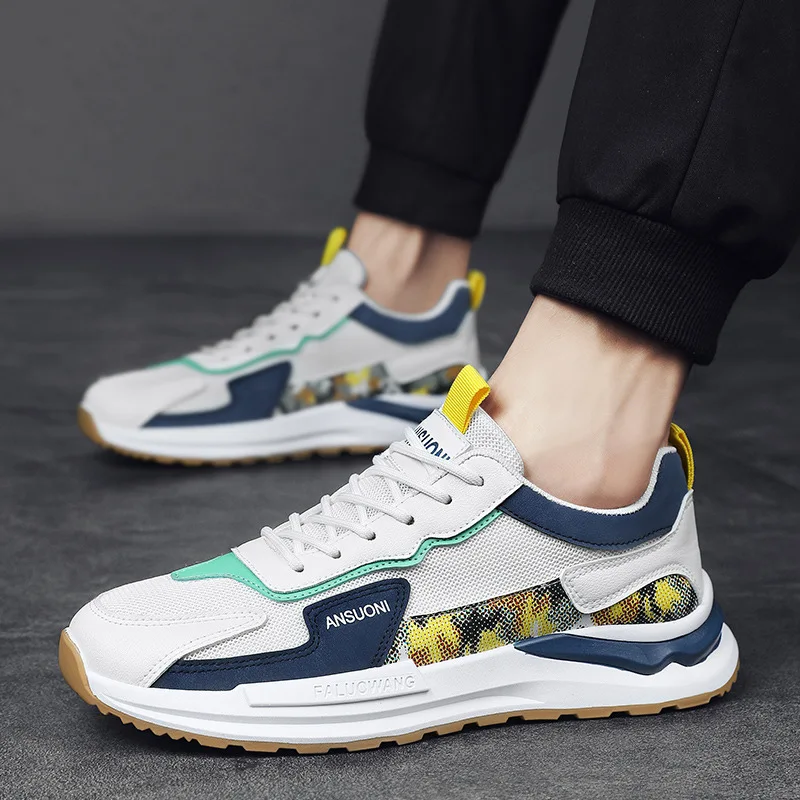 New Mesh Casual Sneakers Fashion Trend Breathable Low-top Sport Shoes Comfortable Lightweight Anti Skid Outdoor Running Shoes