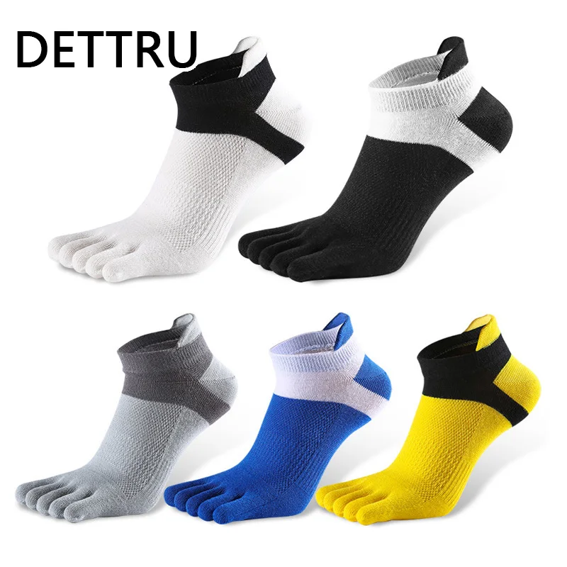

5pairs / Lot Summer Men Socks Cotton Five-finger Breathable Sneaker Socks Male Short Socks High Quality