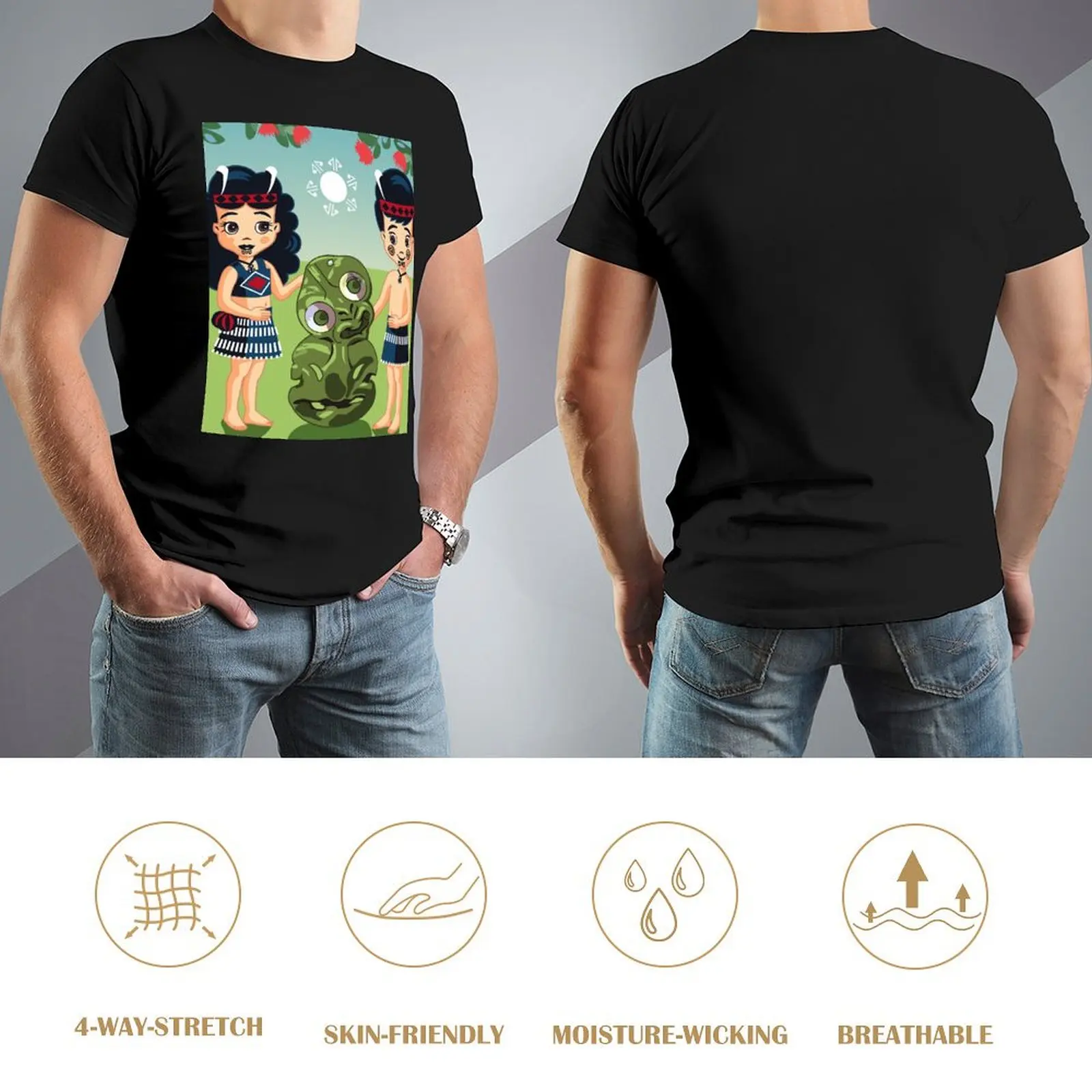 Футболка Poi Хака и Friendly Tiki винтажная футболка с рисунком эстетичная одежда милые