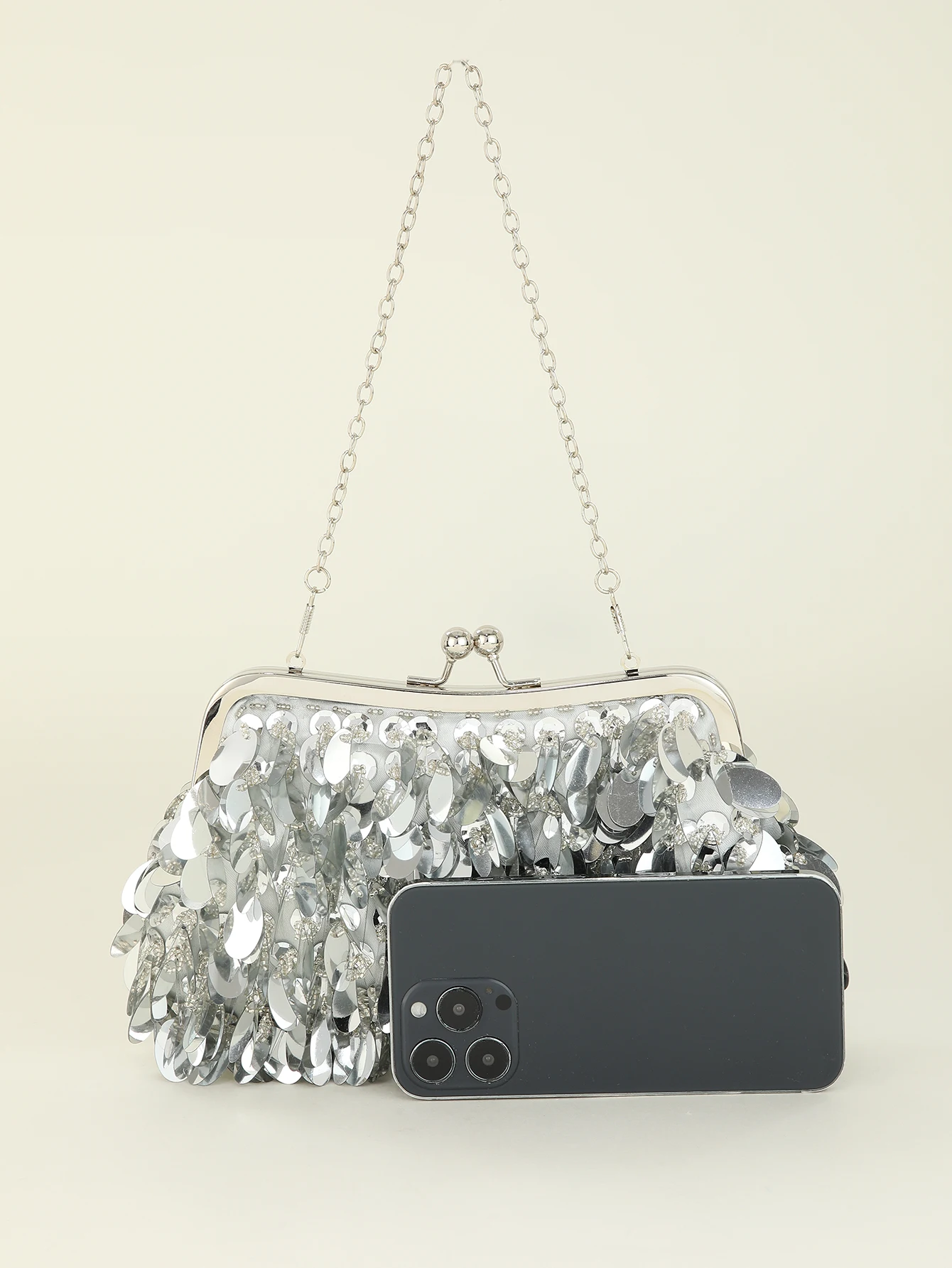 Ручная работа однотонный клатч через плечо с блестками вечерняя сумка для