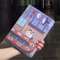 cartoon cat painted soft silicone leather cover for ipad pro 11 2021 mini 5 6 10 2 air 4 5 10 9 air 1 2 3 10 5 pro 9 7 kids case