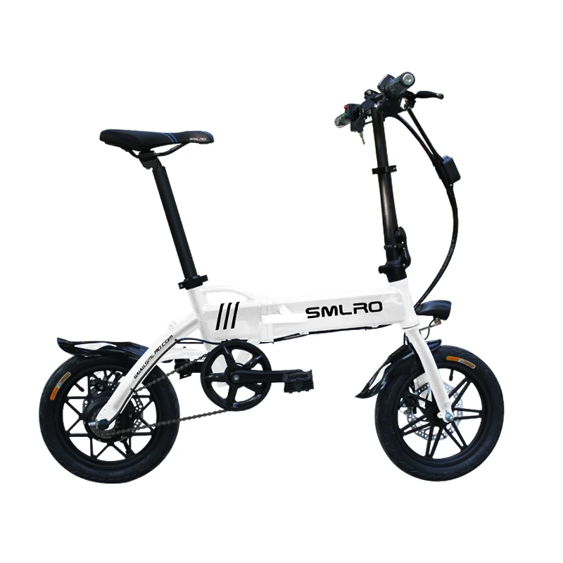 

Smlro Mini Folding Portable Electric Bicycle 14 inch 36V 250W 8Ah Lithium Battery City Ebike Square Tube E Bike Ebikes 14EF