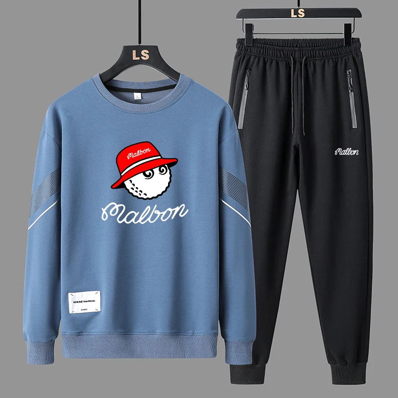 Men's Golf Leisure Sports Set Men's Sweater Set Youth Sports Set Plus Size Long Sleeve Set fashion Chaopai Jogging casual suit
