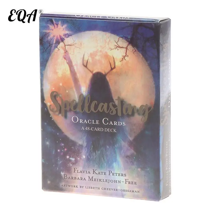 

NEW 48-Card Spellcasting Oracle Cards Deck and Guidebook Cards Game Divination Witch Rider Tarot Ceck for Women Girls