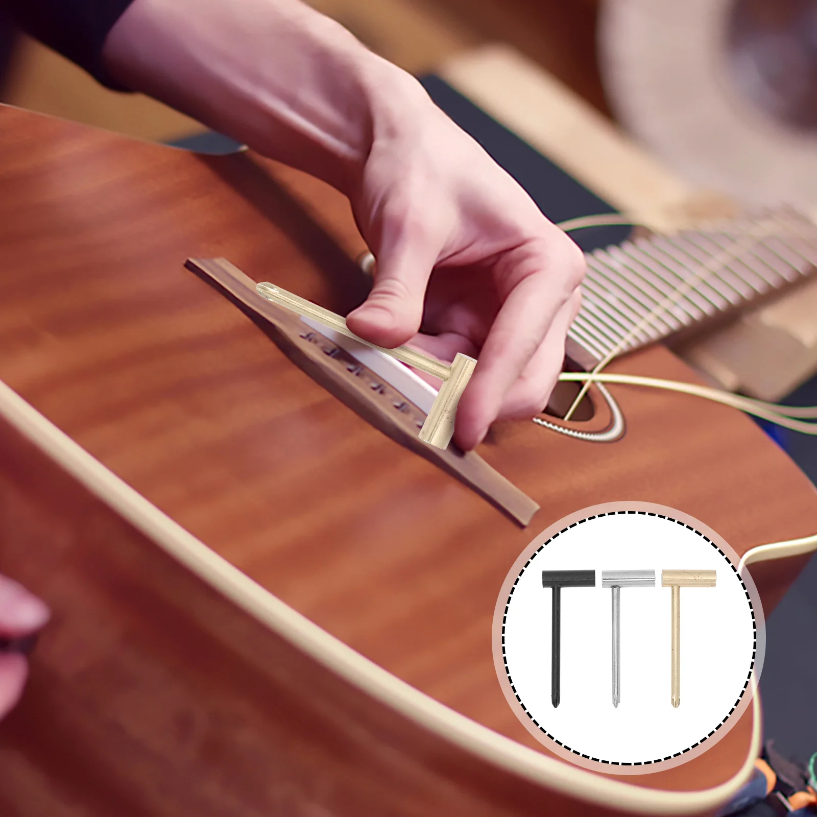 

3Pcs Practical Folk Guitar Wrench Guitar Adjustment Tool Alloy Guitar Truss Rod