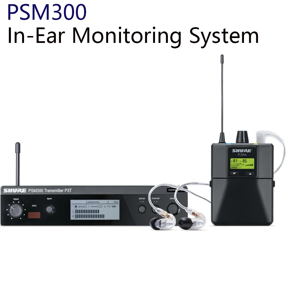 PSM300 P3RA P3T In-Ear Monitoring System Professional level wireless system For Bands 100mW 24-Bit Digital DSP Processor Audio