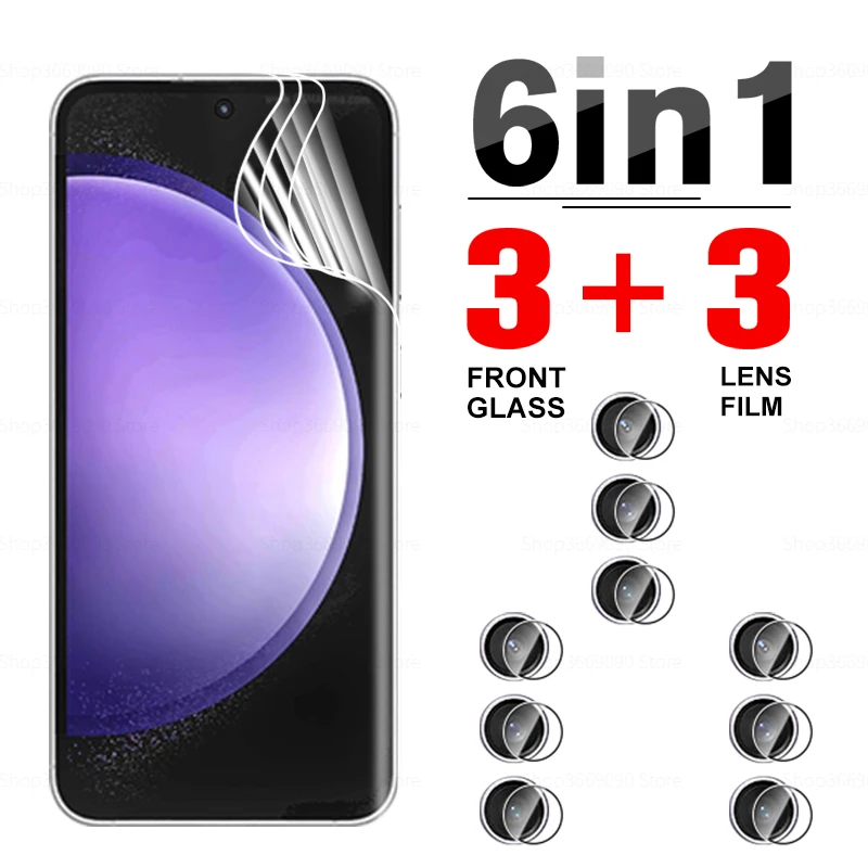 Гидрогелевая пленка 6 в 1 для Samsung Galaxy S23 защитная смартфона FE 23FE S23FE