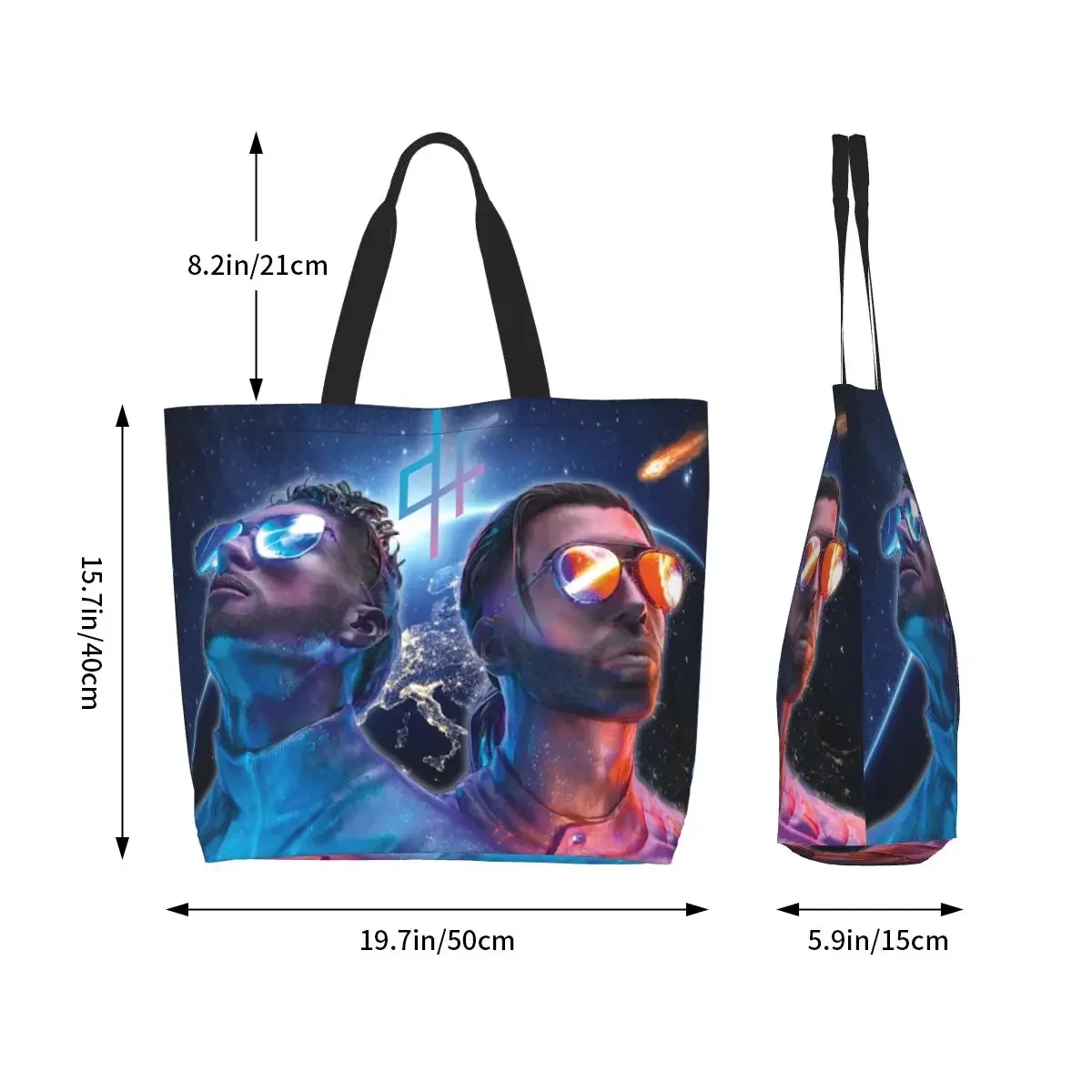 Милый французский рэпер PNL QLF сумка-шоппер для покупок переработанная