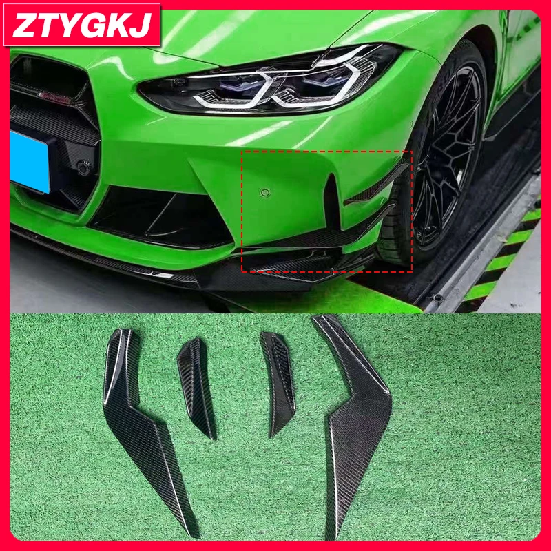 

4 PCS High Quality Carbon Fiber Front Bumper Decoration Air Vents Trims For BMW M3 G80 M4 G82 2021 Up