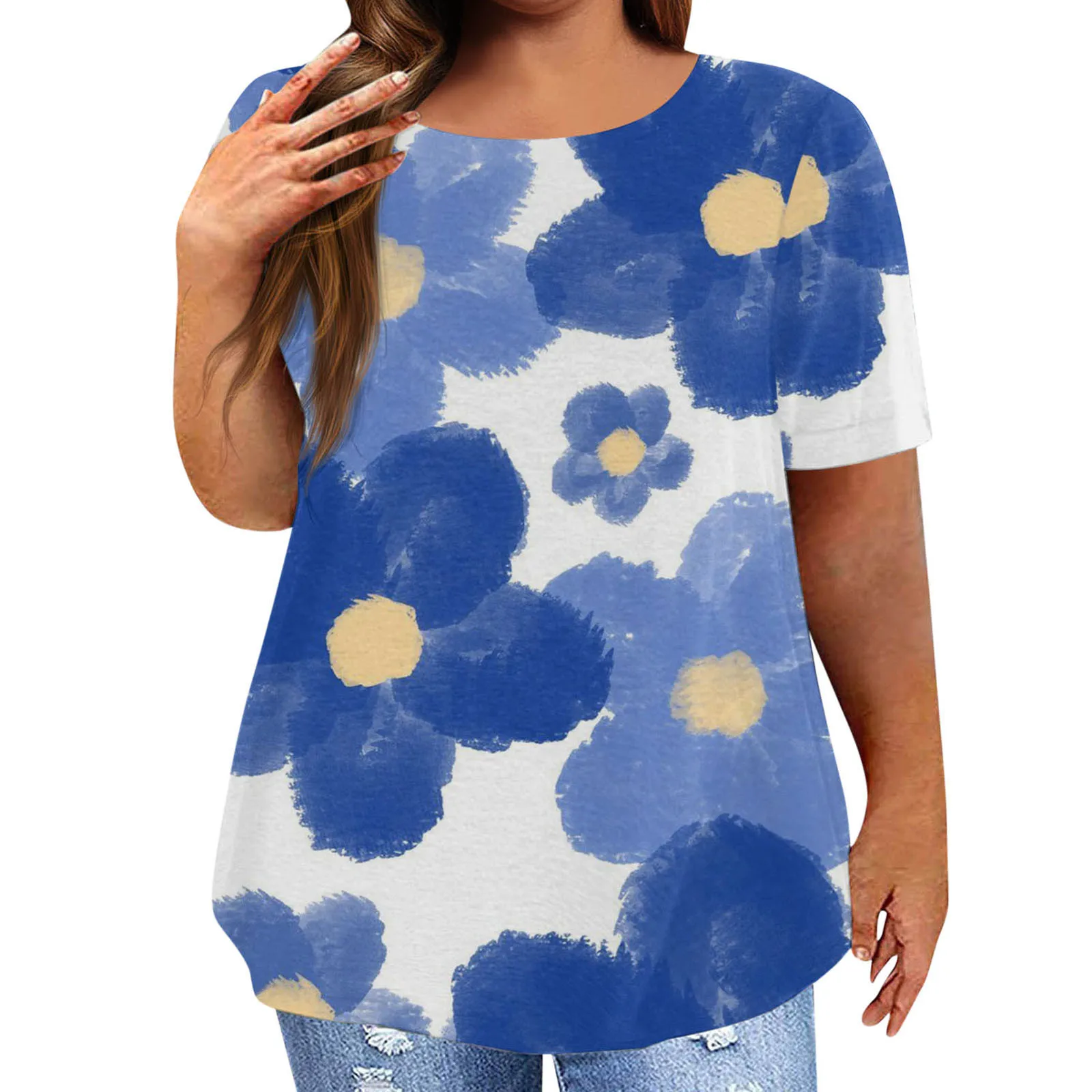 

Женские топы, рубашки с коротким рукавом, футболки с круглым вырезом для женщин, свободные футболки с V-образным вырезом 4x Workou, футболки для ж...