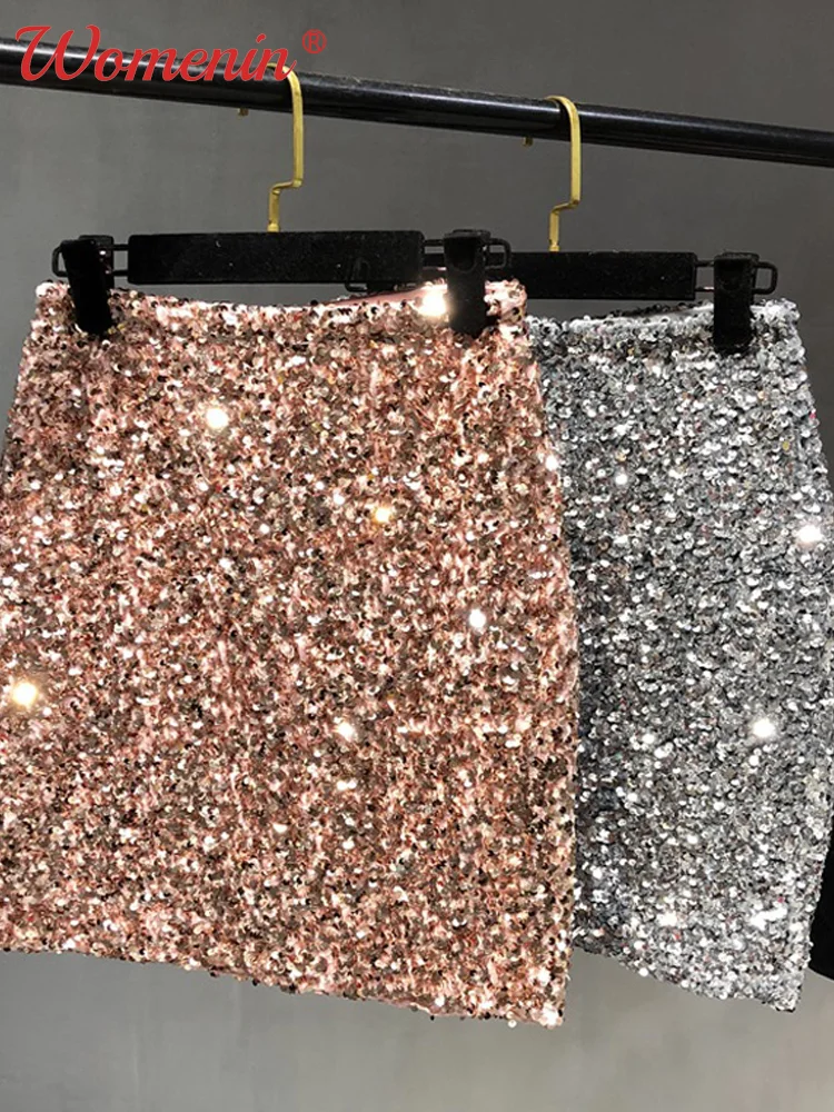 Женская мини-юбка с высокой талией привлекательная облегающая трапециевидная