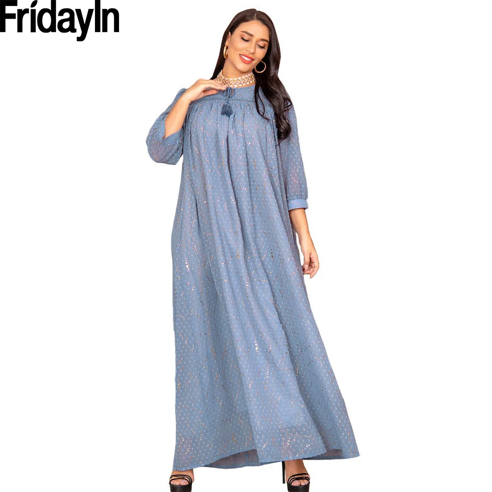 

Fridayin Ramadan Girl Kaftan Abayas Dubai Turkey Islam Arabic Muslim Dress Eid Mubarak Robe Longue Musulmane Vestido Longo