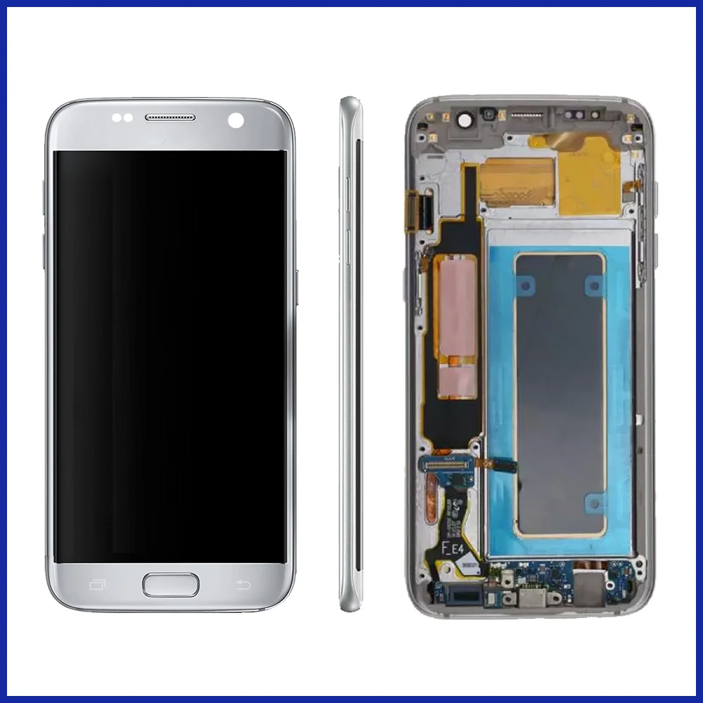 ЖК-дисплей 5 ''для SAMSUNG Galaxy S7 edge G935 G935F сенсорный экран с рамкой и дигитайзером в