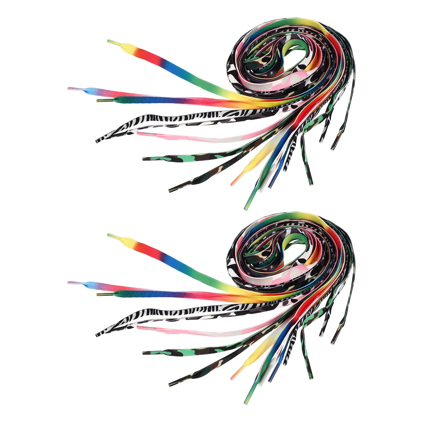 8 pairs of Ski Shoelaces Polyester Shoe Ties Sports Shoes Shoelaces Roller Skates Shoelaces for Home