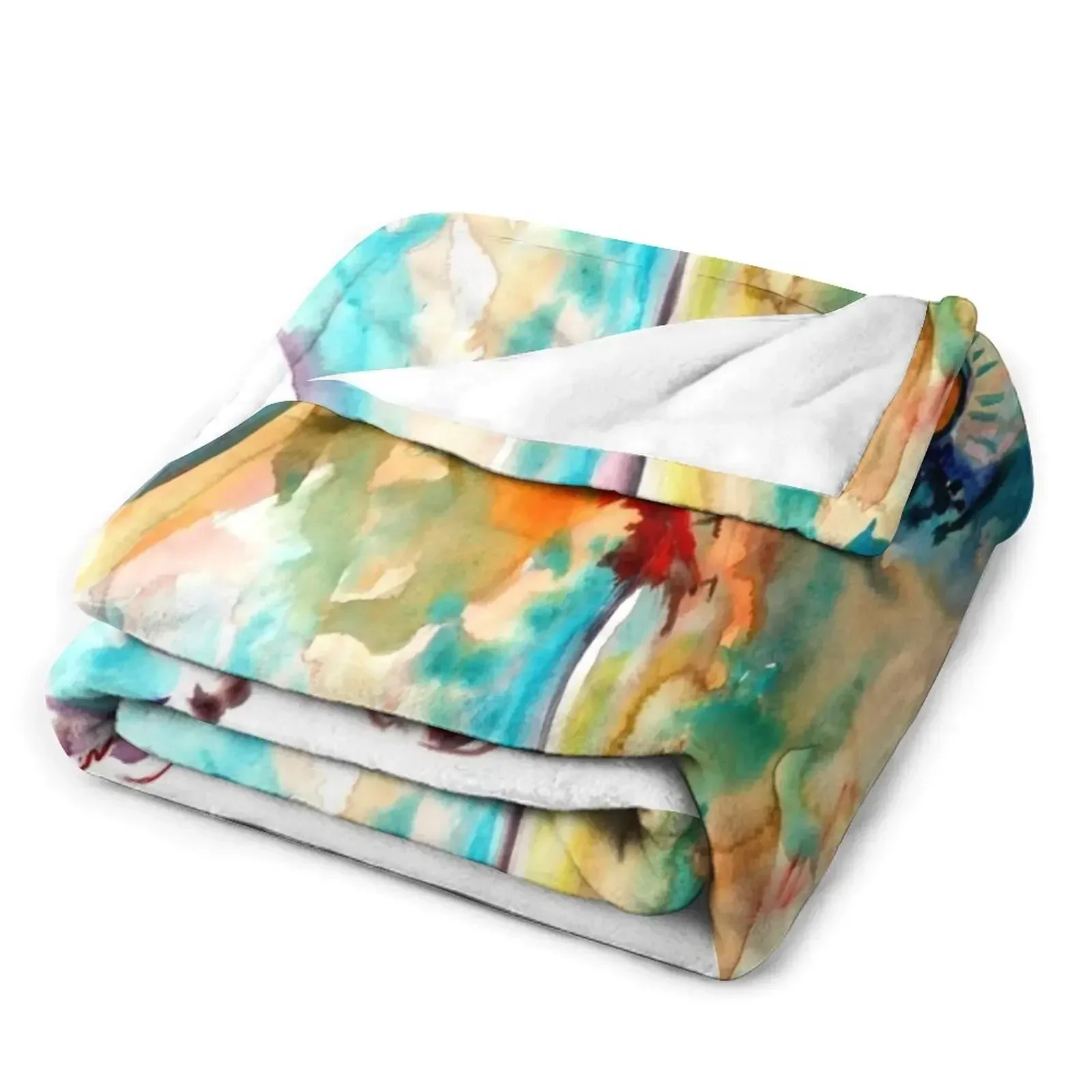 Оранжевое бирюзовое одеяло с осьминогом фланелевые одеяла ворсом для волос