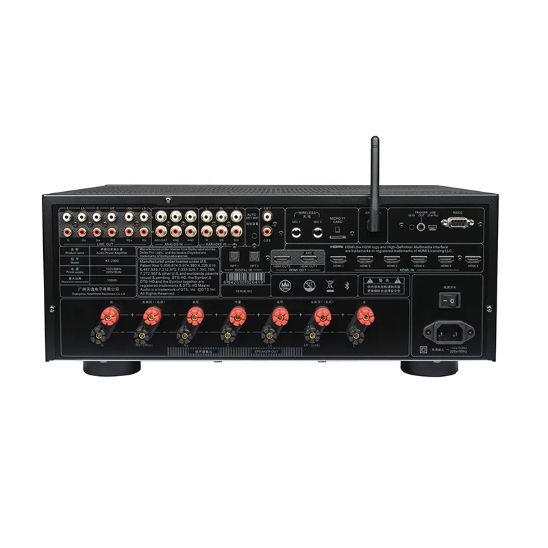 

ODM/OEM manufacture Great performance home theater AV receiver 4k audio amplifier 7.1.2 av receiver