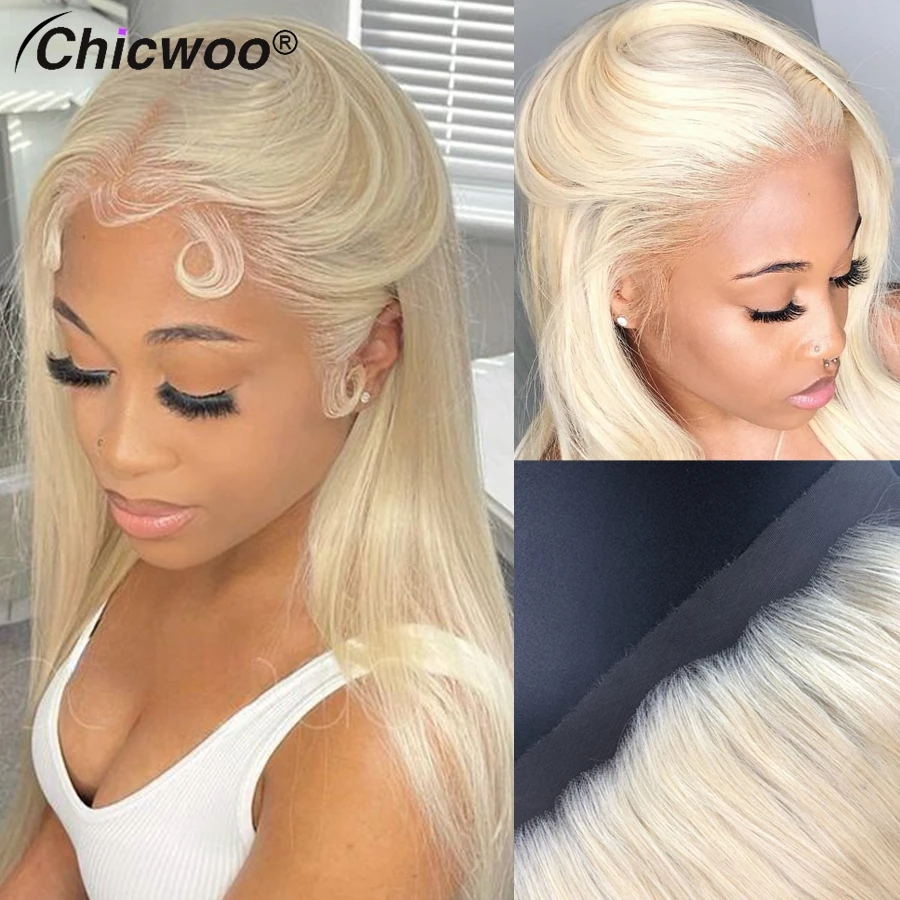 

CHICWOO 613 Blonde 13x4 13x6 HD Lace Frontal Only Invisible Real Swiss 5x5 HD Lace Closure Melt Skins Straight Virgin Human Hair